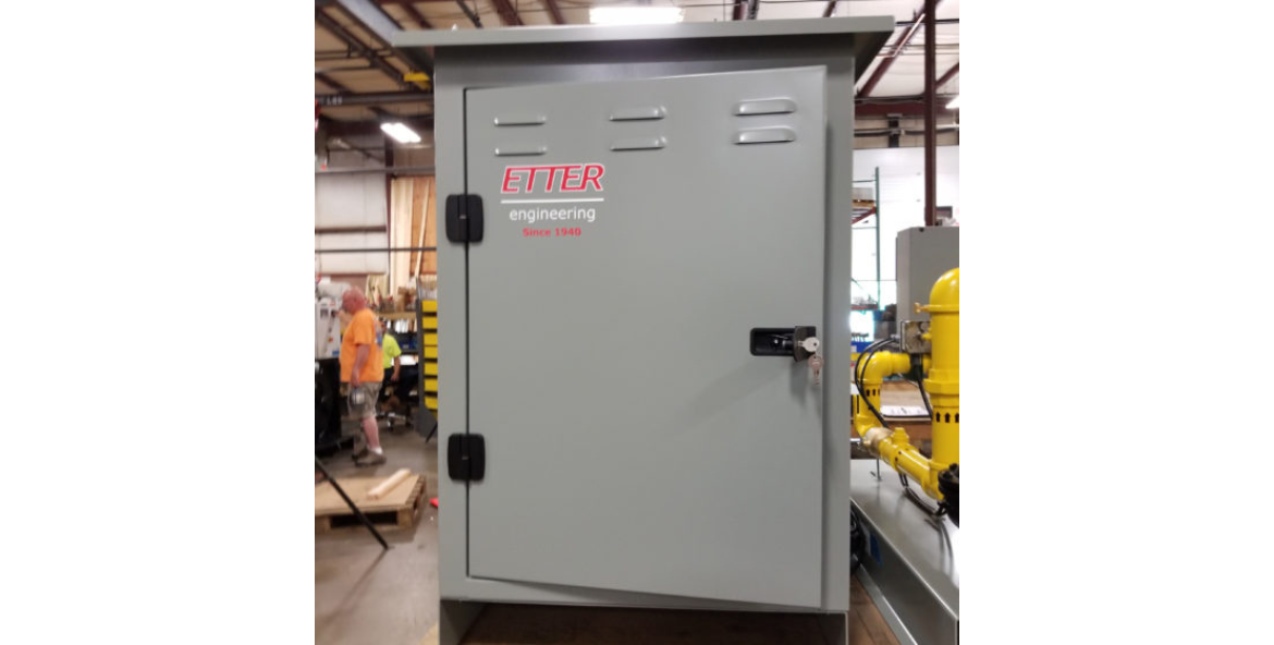 E101P-S-PCFM-REG-GEN-UPS-TRNS – Packaged Gas Booster System for supplying gas to generators.