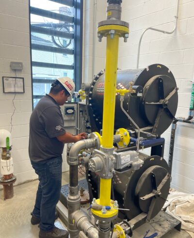 Gabe working on ETTER Booster system