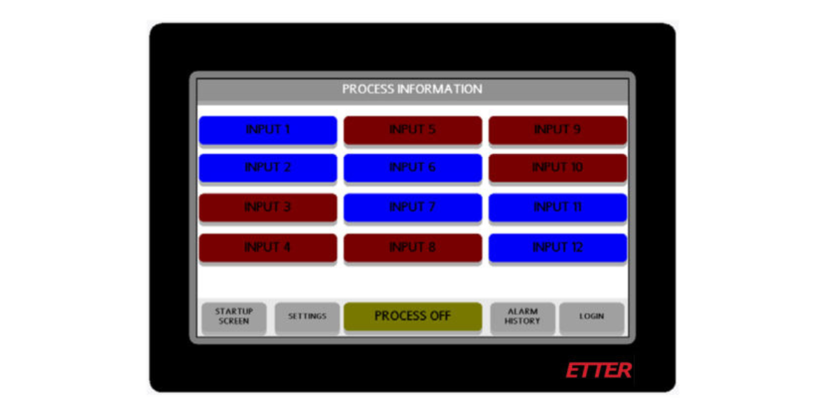 IntelliWorx: Human Machine Interface (HMI) touchscreen first-out annunciator.