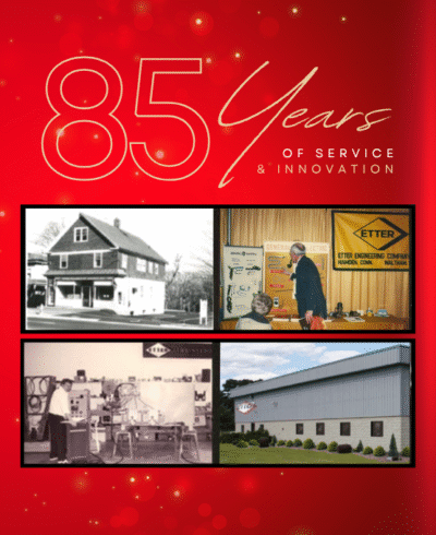 ETTER Engineering 85 years graphic of ETTER Engineering celebrating 85 years in service
