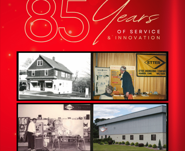 graphic of ETTER Engineering celebrating 85 years in service