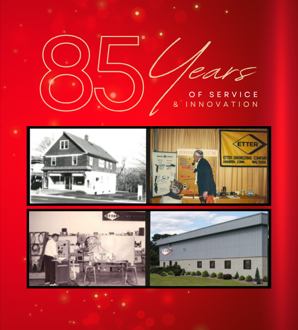 graphic of ETTER Engineering celebrating 85 years in service